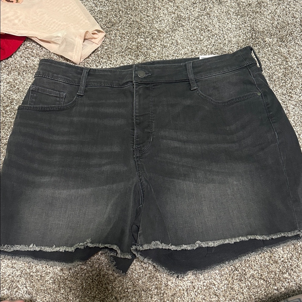Nine West Black Jean Shorts